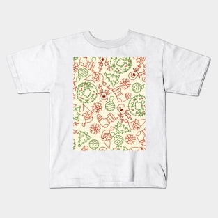 Christmas icons seamless pattern Kids T-Shirt